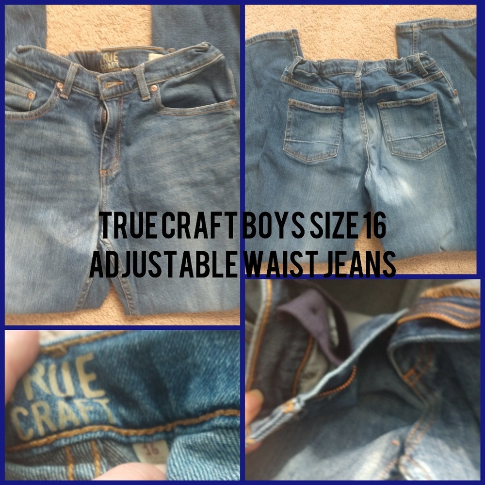 True craft boys size 16 adjustable waist jeans